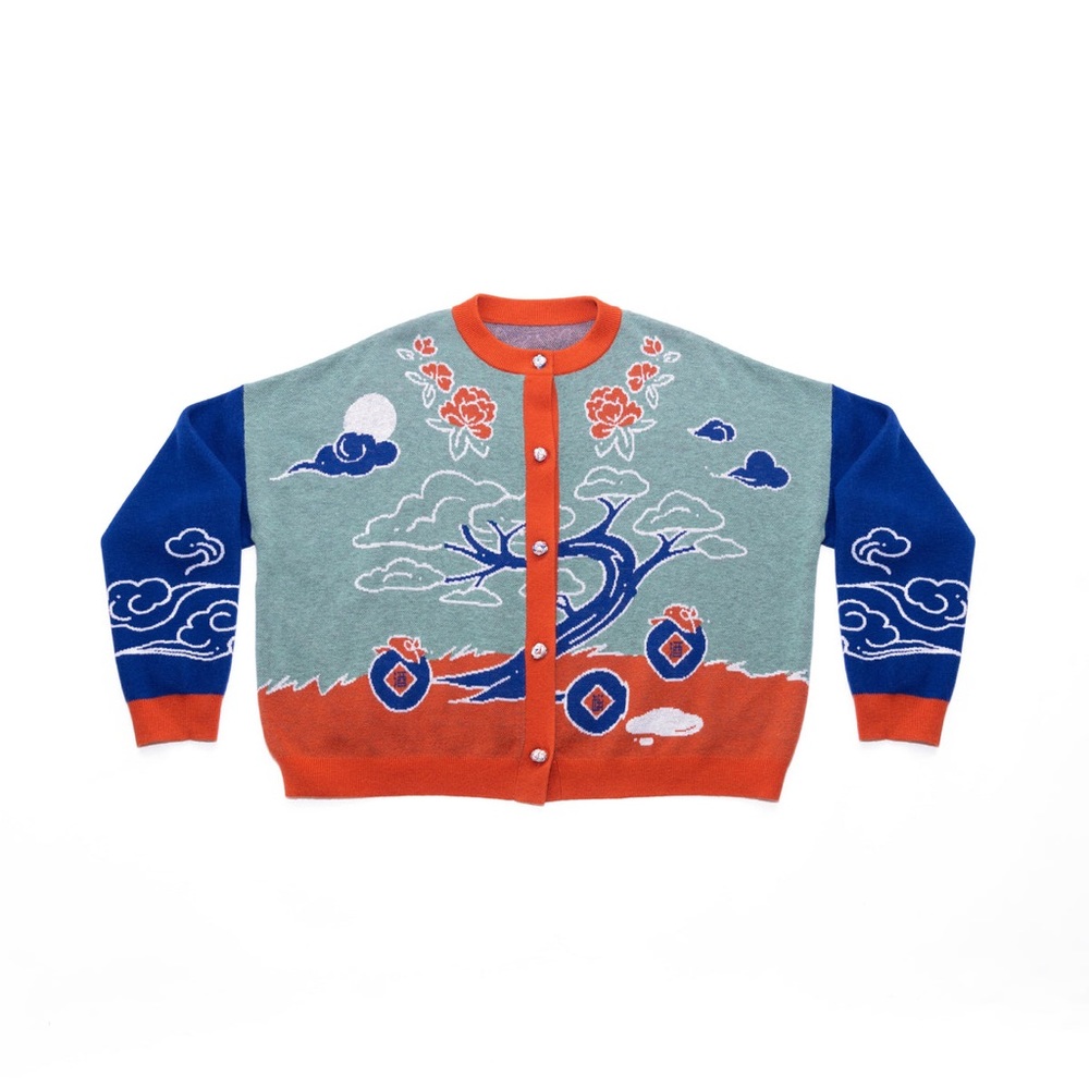 DAWANG slay the tiger sweater cardigan